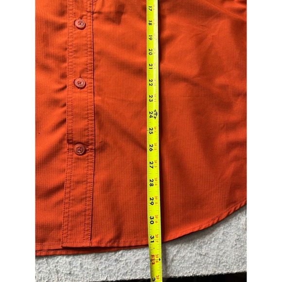 Duluth Trading Co Mens Orange Short Sleeve Button Up Shirt vented fishing - Picture 4 of 8